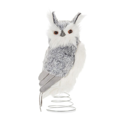 Décoration pour sommet de sapin hibou assis
