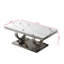 Table basse Coutee L 47 po avec base à double piédestal et plateau en marbre-731732509-731732511
