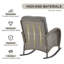 Ensemble de canapé d'extérieur en rotin 5 pièces avec chaises berçantes et foyer-634539415
