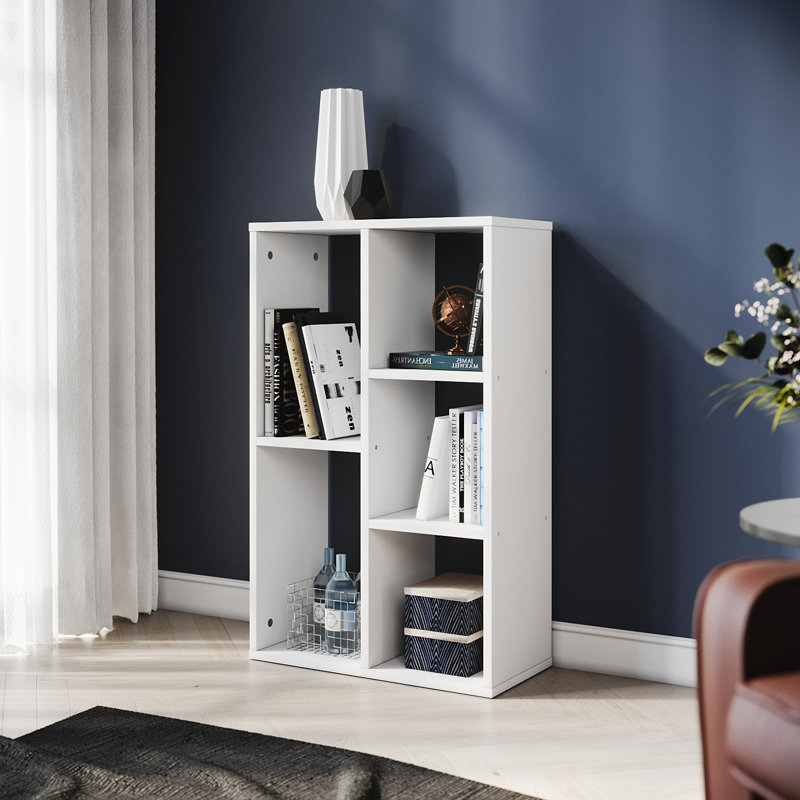 50*24*80cm, Multi-Layer Storage Shelf - MDF/Chipboard Material, Space-Saving Bookcase, White