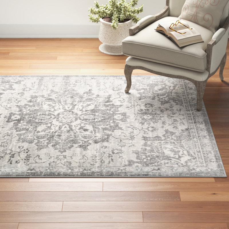 Caelan Grey/Ivory Area Rug, Rectangle 160 x 220cm