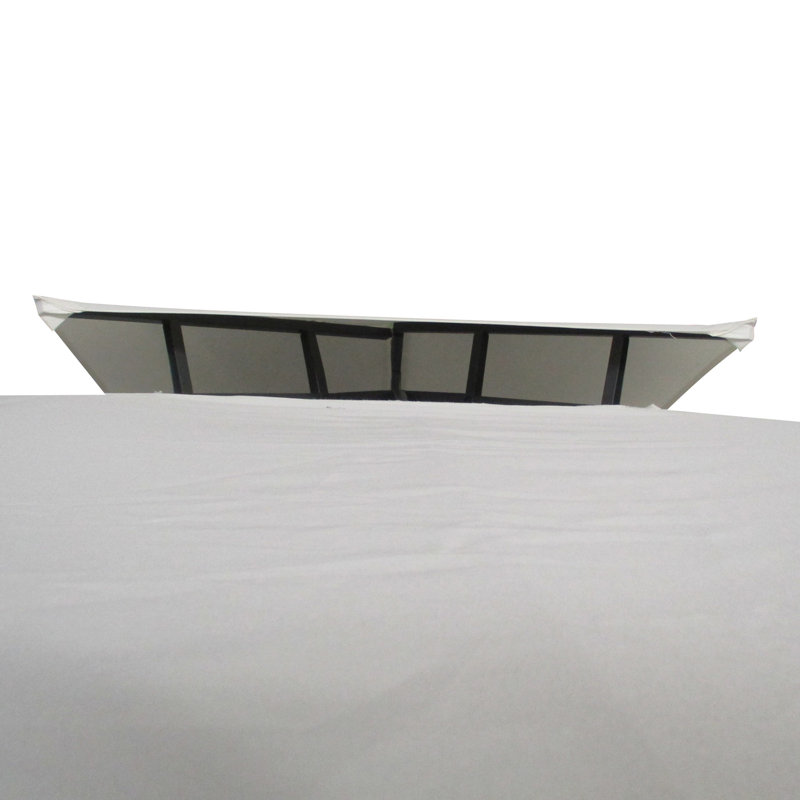 Pavillon de jardin crème blanc 10 pi x 13 pi - Double toit pour patio, jardin, pelouse, abri de jardin, terrasse