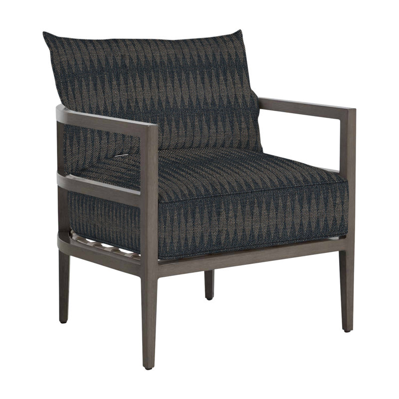 Santa Barbara Patio Chair, Welt, Perigold Piccadilly Stripe Ash, Dream