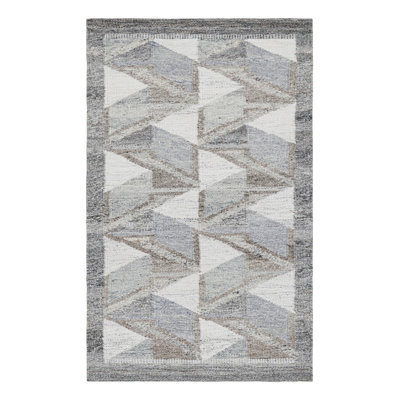 Scandinavian Wool Geometric Area Rug