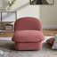 Fauteuil d'appoint pivotant, base en métal à 360 degrés avec revêtement en velours-212714301