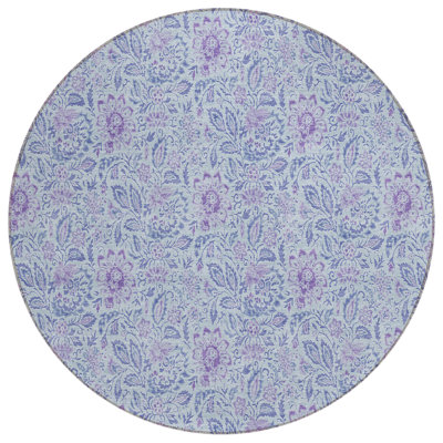 HomeRoots Round Machine Woven Area Rug