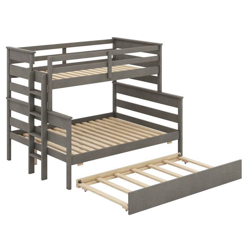 Bunk Bed with Trundle, Gray