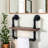 Rustic Farmhouse Wall-Mounted Shelf With Towel Bar For Bathroom Organization And Industrial Style Decor