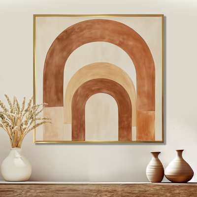 Art mural Boho Arch, toile neutre du désert, horizon arche neutre