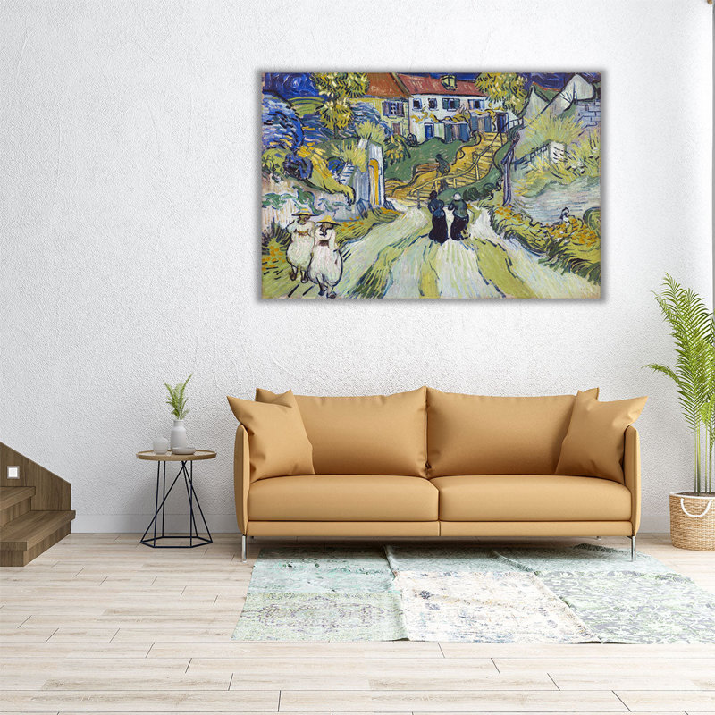 «Stairway at Auvers, 1890», reproduction d'art sur toile, H 16 po x l 24 po
