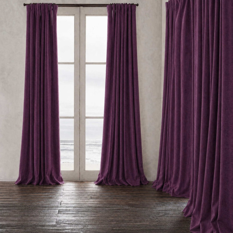 Shiny Solid Velvet | Gian Fabric, Plum