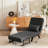 Sleep chair bed with 5-position adjustable backrest and pillow, comfy convertible sleeper chair for office, black