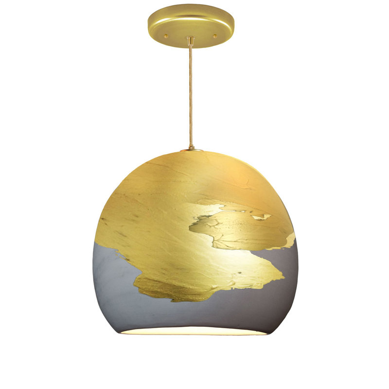 Ombre 1 - Light Pendant, Brass, Matte Gray/Brass, Yes