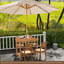 Maryln Rectangular Wood Outdoor Dining Table With Umbrella Hole , 100cm cm W 60cm cm D