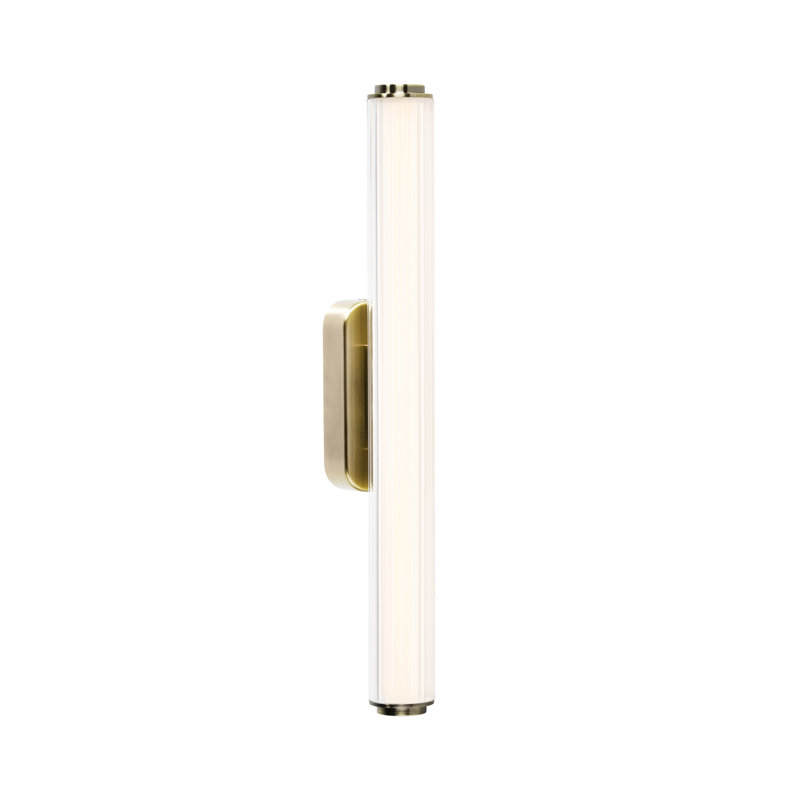 Plastic Flush Mounted Sconce, 50 cm H x 10 cm W x 5.5 cm D, Brass, 1120