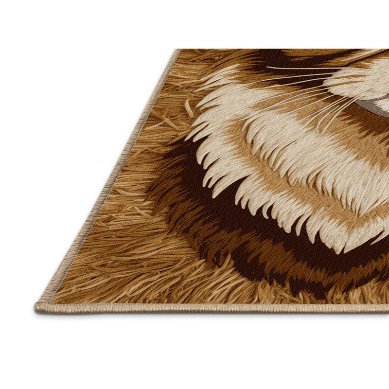 Washable Scottish Fold Cats Area Rug, Round 7'