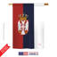 Drapeau de maison en polyester à 2 côtés serbie-18886904
