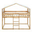 Lit superposé en bois avec tente-1020239846