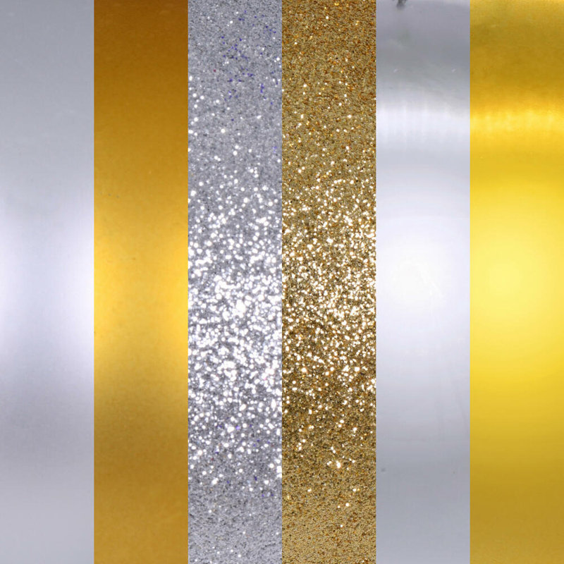 Assortiment d'ornements Gasperoni, H 3 po x l 3 po x P 3 po, Or / argent / blanc