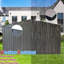 Remise en métal 11 pi x 9 pi, gris foncé, construction en acier galvanisé, porte verrouillable, beaucoup de rangement pour les outils de jardin et les vélos, remise extérieure en acier gris, grande structure résistante aux intempéries
