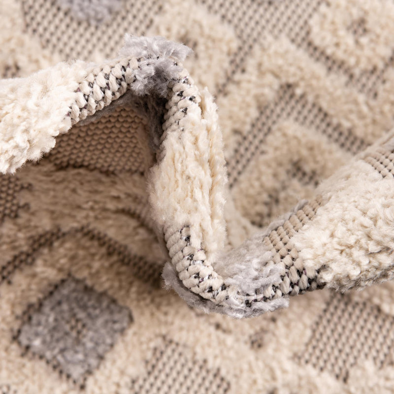 Beige Groton / gris, Tapis de couloir 2 pi x 6 pi