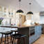 Luminaire suspendu noir 2 lumières 15,7 "avec détails en bois pour îlot de cuisine et salle à manger-115989352