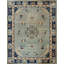 Antique Peking Chinese Medallion Blue 1920s Rug