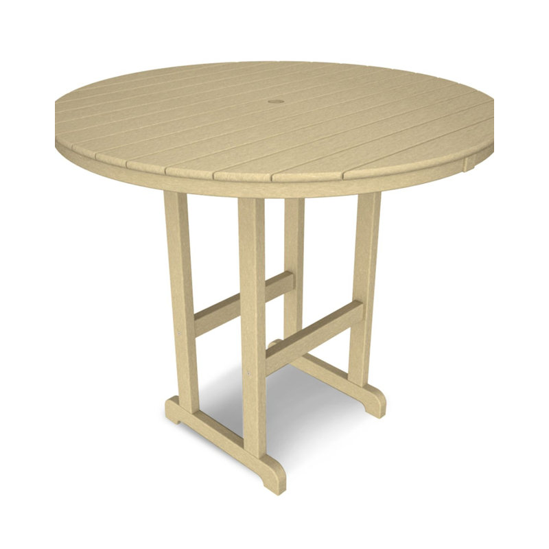 POLYWOOD Captain 2 - Person Patio Dining Set with Round Table , Cushions Included, Hunter Green, 36"