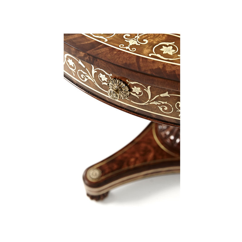 Essential Round Mahogany Wood Dining Table
