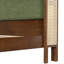 Structure de lit grand avec tête de lit verte, noyer avec lit en bois massif vert, aucun sommier requis, mobilier de chambre moderne-764909424