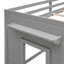 Lit mezzanine simple avec armoire et tablette - gris-1976283201