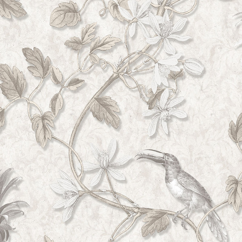 Rouleau de papier peint L 32,7 pi x l 20,5 po Victoria, Beige/gris