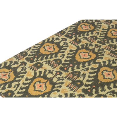 Flatweave Wool Ikat Area Rug in Multi