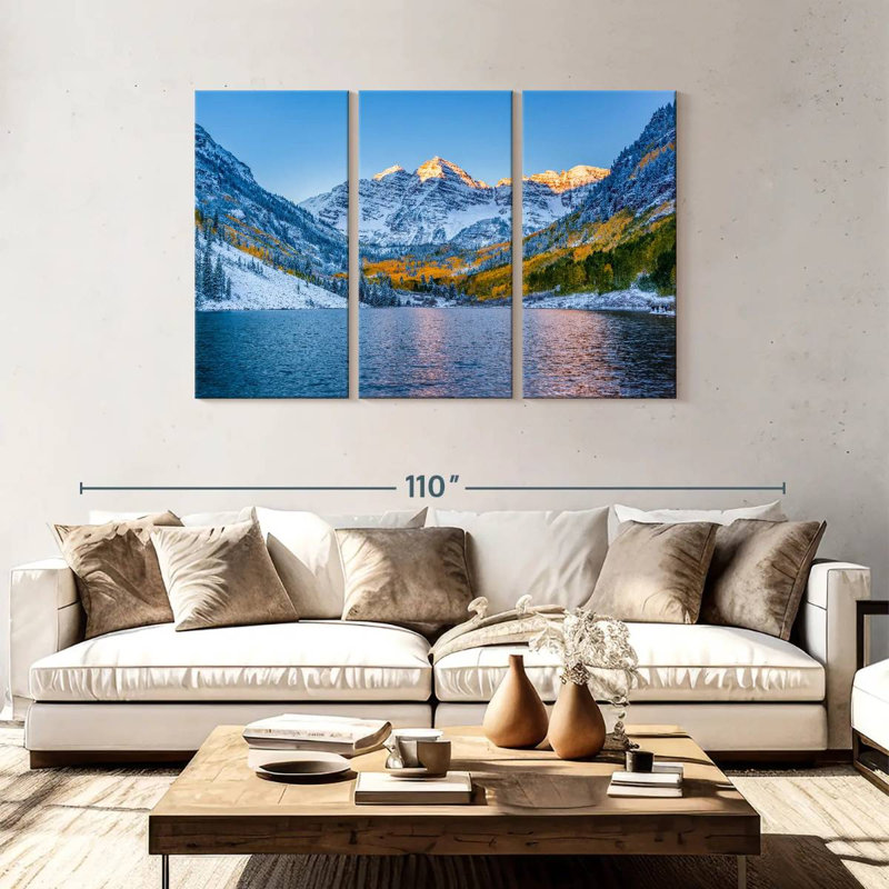 Alvord Sunrise Over Maroon Bells, 48" H x 74" W