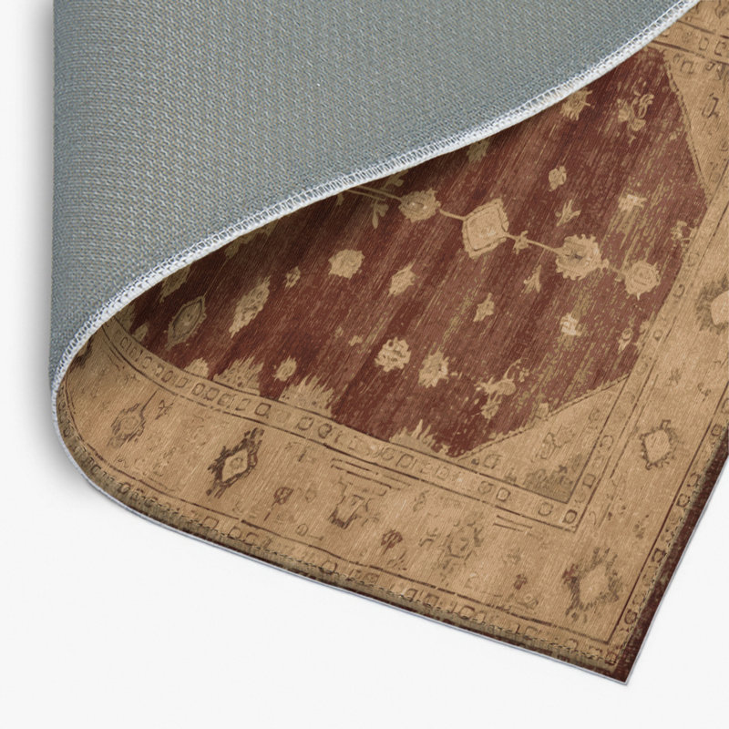 Tapis intérieur et extérieur brun Overdyed, Rectangle 4pi x 6 pi