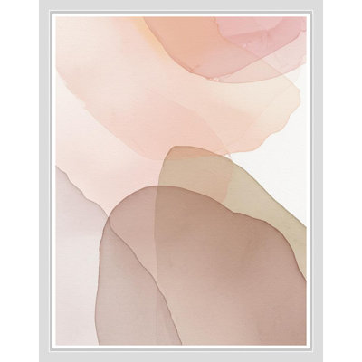 «Soft Pastel Abstract Overlays», art mural sur toile encadrée