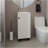 Bethel Wide One-Door Cabinet, Free Standing Vanity With Resin Sink And Two Shelves, Bathroom Storage, White-524861644
