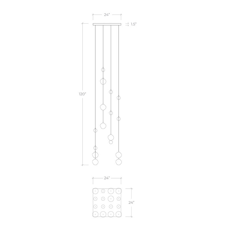 Voyage 16 Pendant Lights, Bronze