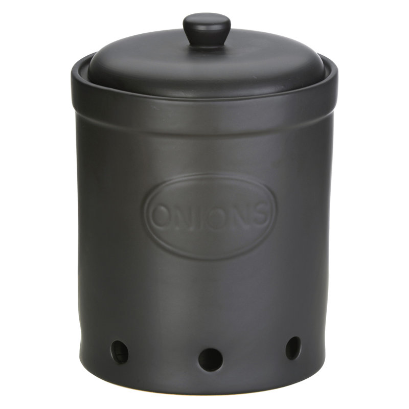 Onion Storage Jar, Black