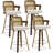 26.77" Upholstered Cane Back Counter & Bar Stool With Armrest-2029997015-2029997023