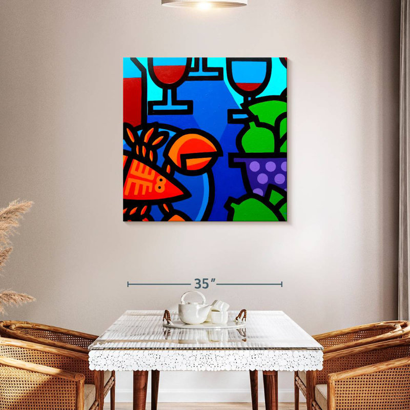 Yarlin Lobster Wine And Limes, 36" H x 36" W