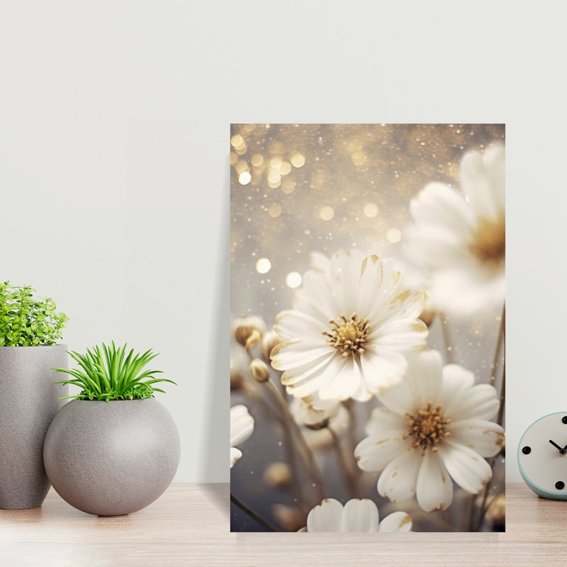Petals In Starlight Delicate Elegant Ethereal Flower Nature Wall Art Print, 45.72cm H x 30.48cm W