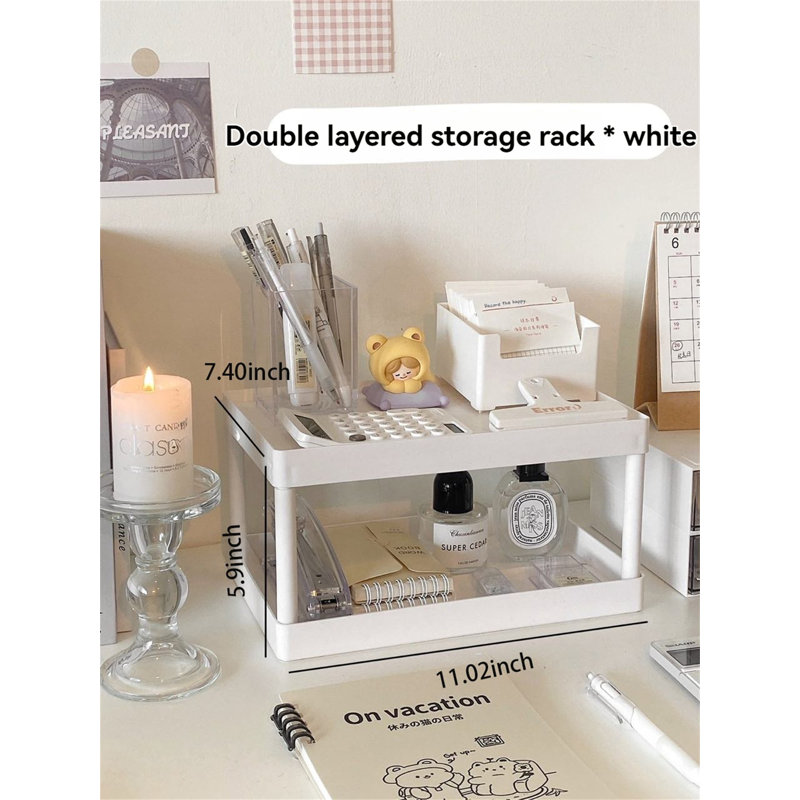 Rangement de bureau empilable en plastique Marrie