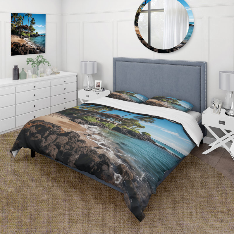 Ensemble de housse de couette en microfibre / polyester Hawaii Island Retreat Bedding