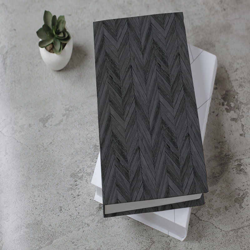 Dalessio Wood & Shiplap Vinyl Peel & Stick Wallpaper Roll, Dark Gray