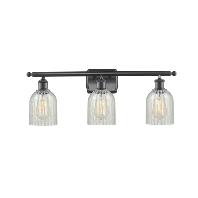 Éclairage de salle de bain à intensité variable 3 lumières Odele, Bronze huilé, Ampoule incandescente rétro de 60 watts