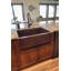 30" Hammered Copper Kitchen Apron Single Basin Sink with Matching Drain and Accessories