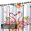 Aquarelle, flamant rose, fleurs tropicales, oiseaux exotiques floraux avec 12 crochets-1881984690