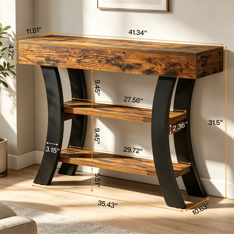 Table console avec tablettes