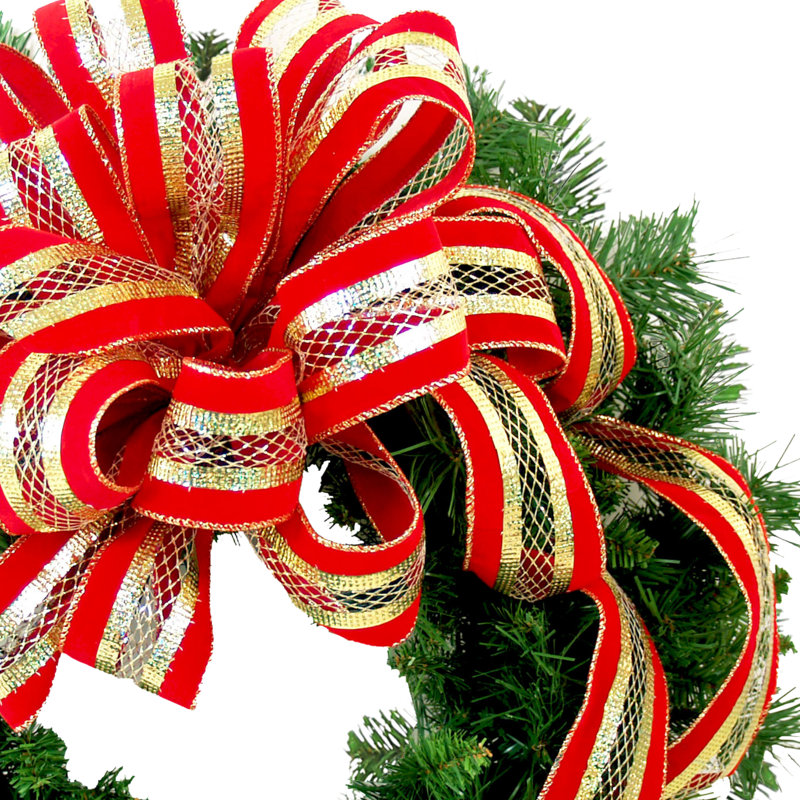 Couronne des fêtes 26 po, Rouge